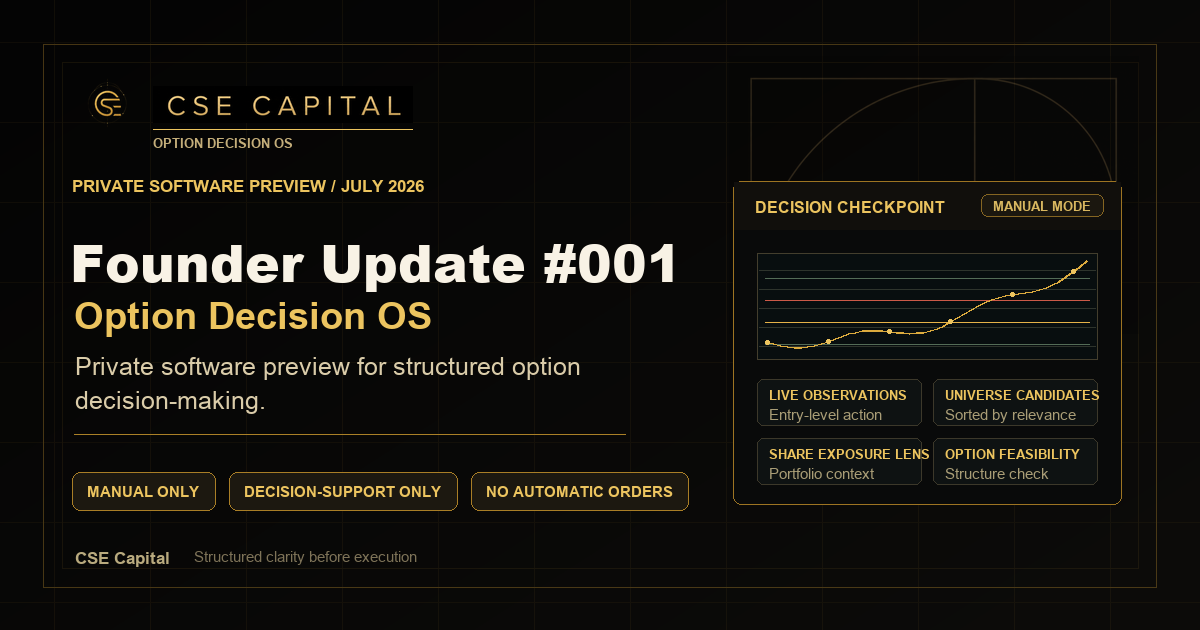 Founder Update #001 public preview.
